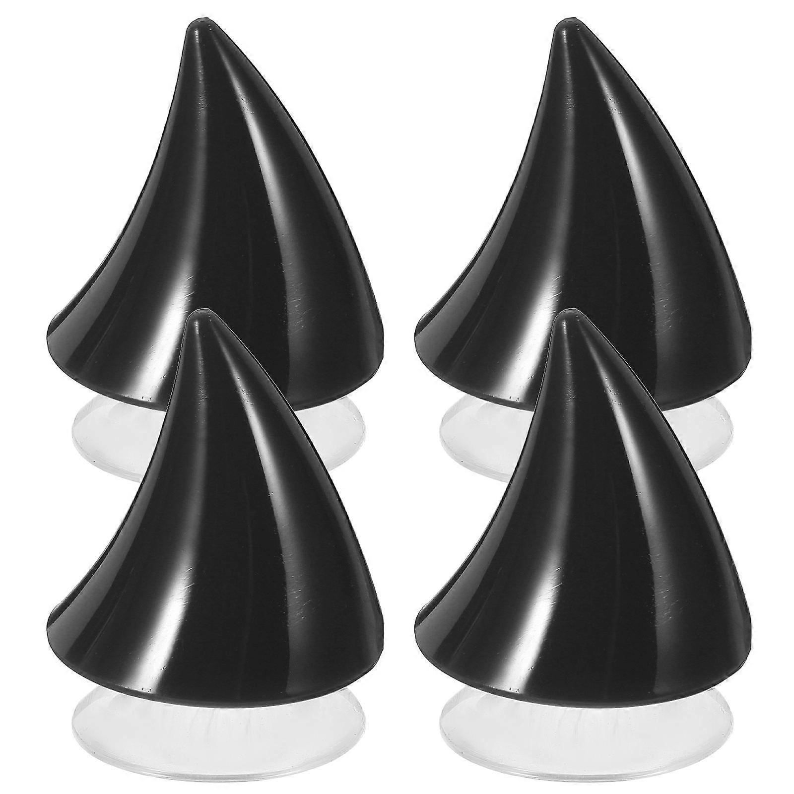 Motorcycle Horns Horns Decoration for 4Sets Black Plastic