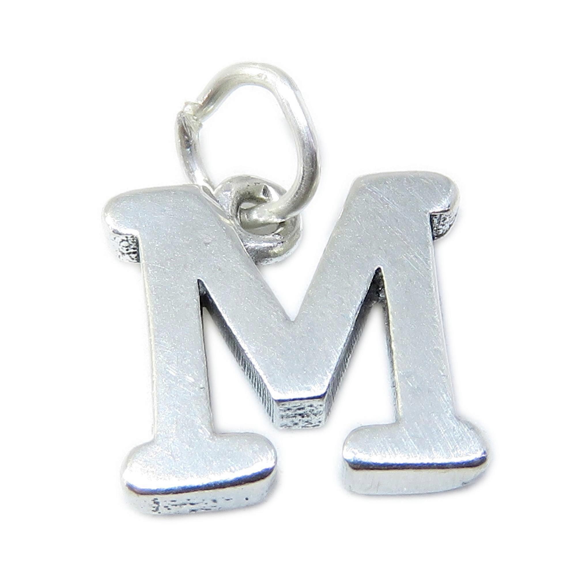 Letter M Initial M sterling silver charm .925 x 1 Initials charms