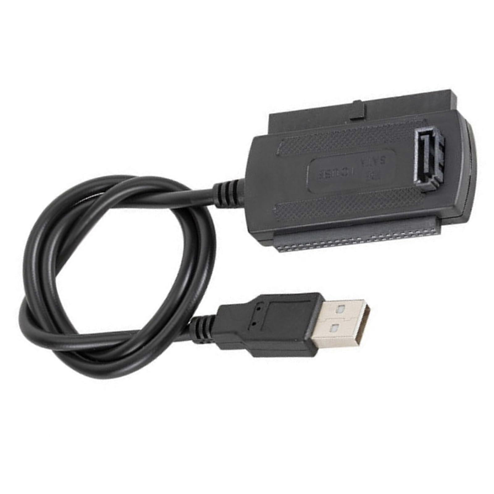 USB to IDE Adapter Cable Speed Data Transfer External Hard Drive Converter for PC Laptop Black
