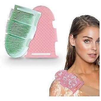 2stk silikone badebørster, Body Scrubber børste, bad eksfolierende vaskebørste i brusebadet til alle hudtyper