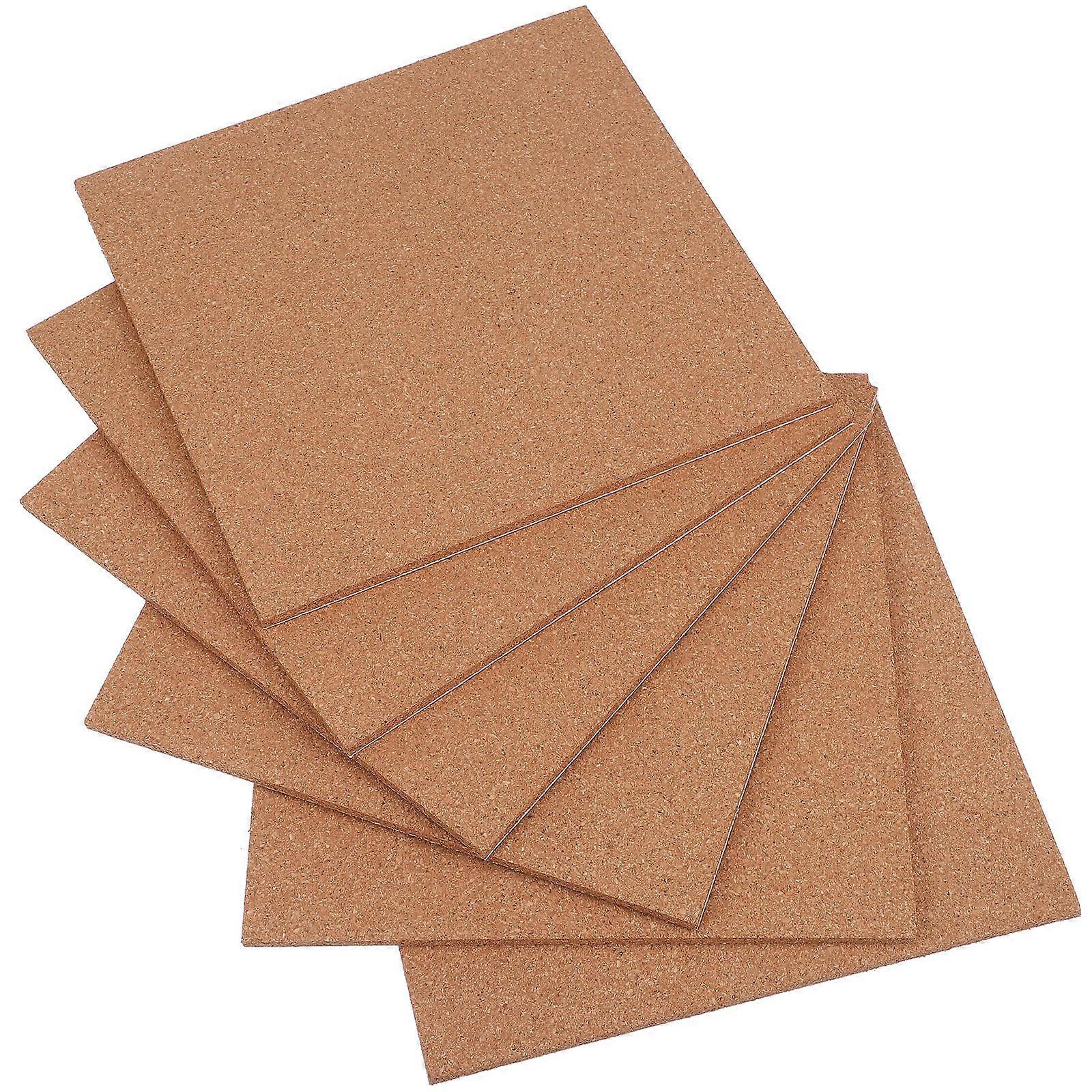 Bulletin Board Square Cork Pin Board for Office Use 6Pcs