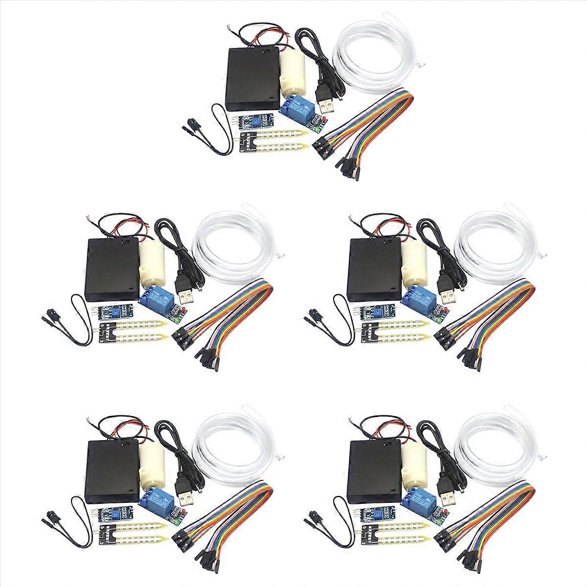 5X Módulo de Irrigação Automática Kit DIY Módulo de Rega Automática Detecção de Umidade do Solo Automática W