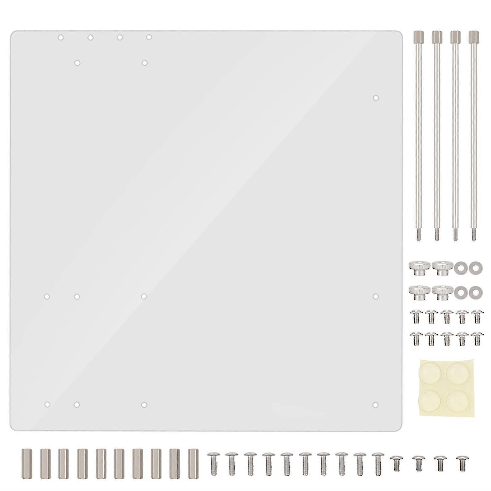 Clear Acrylic Open Frame Computer Case, M-ATX Motherboard Base Bracket