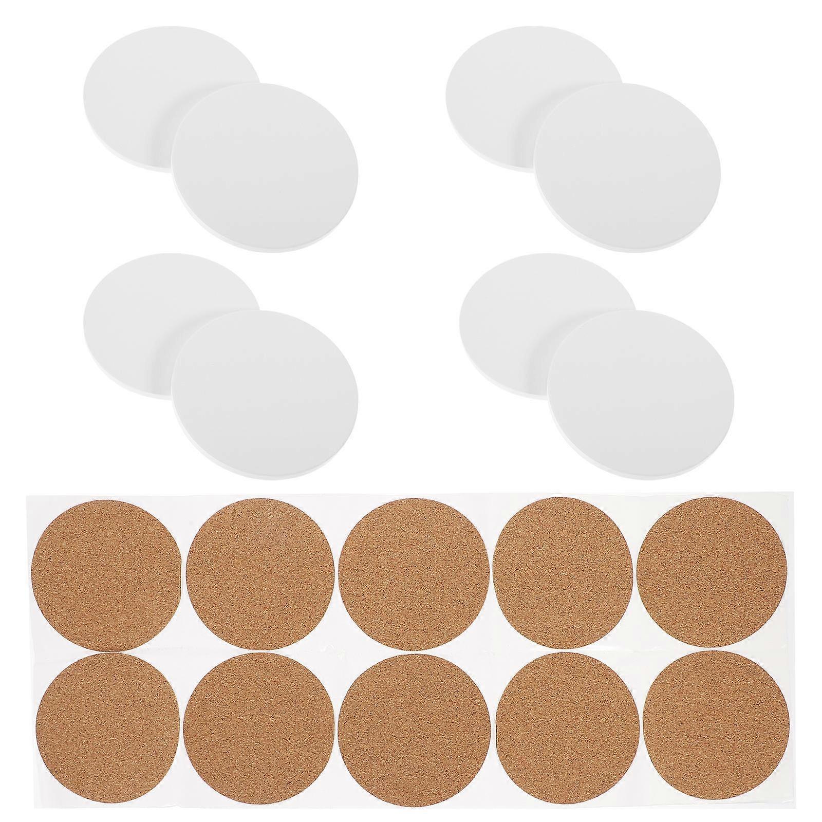 Ceramic Cup Mats for Heat Transfer with Scald-Proof Function 10Set