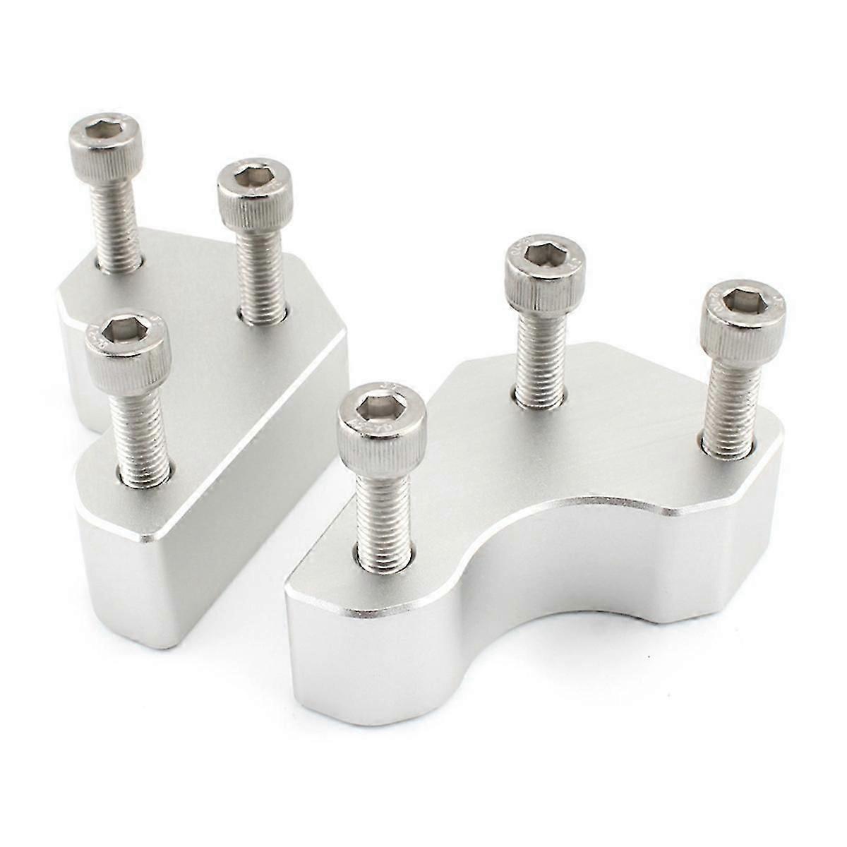 Handlebar Raise Pad Handle Bar Riser for Kawasaki Silver