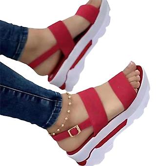 Women's Summer Open Toes Sandals Breathable Ankle-strap Shoes Pin