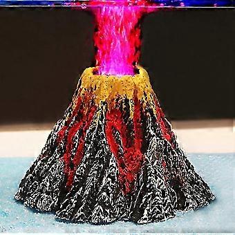 Aquarium Volcano Ornament Kit with Air Stone Bubbler Fish Tank Decorations