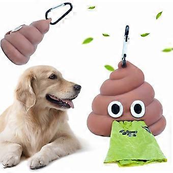Trash Bags Mini Trash Can Portable Toilet Silicone Dispenser Dog Poop Bag Pet Potty Pet Go Portable for Pet Litter and Dog WasteDoes not contain tr