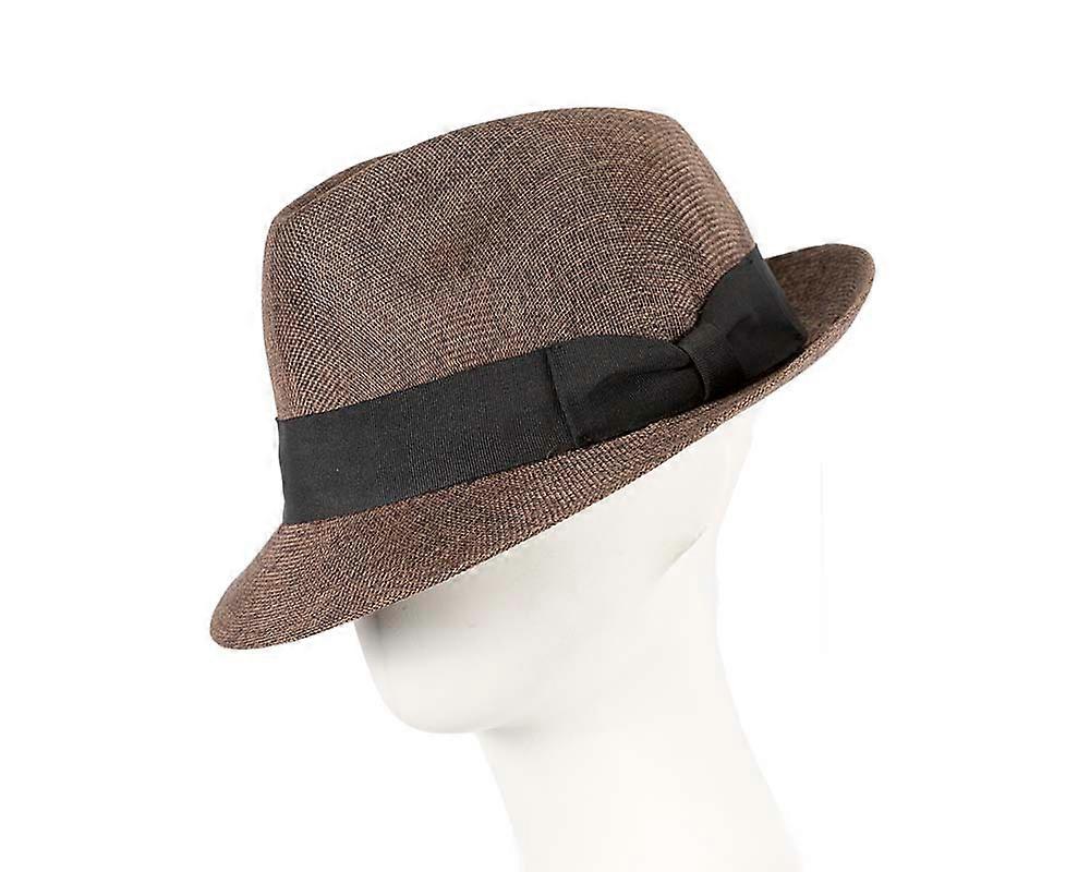 Brown Fedora Homburg Hat M182BR