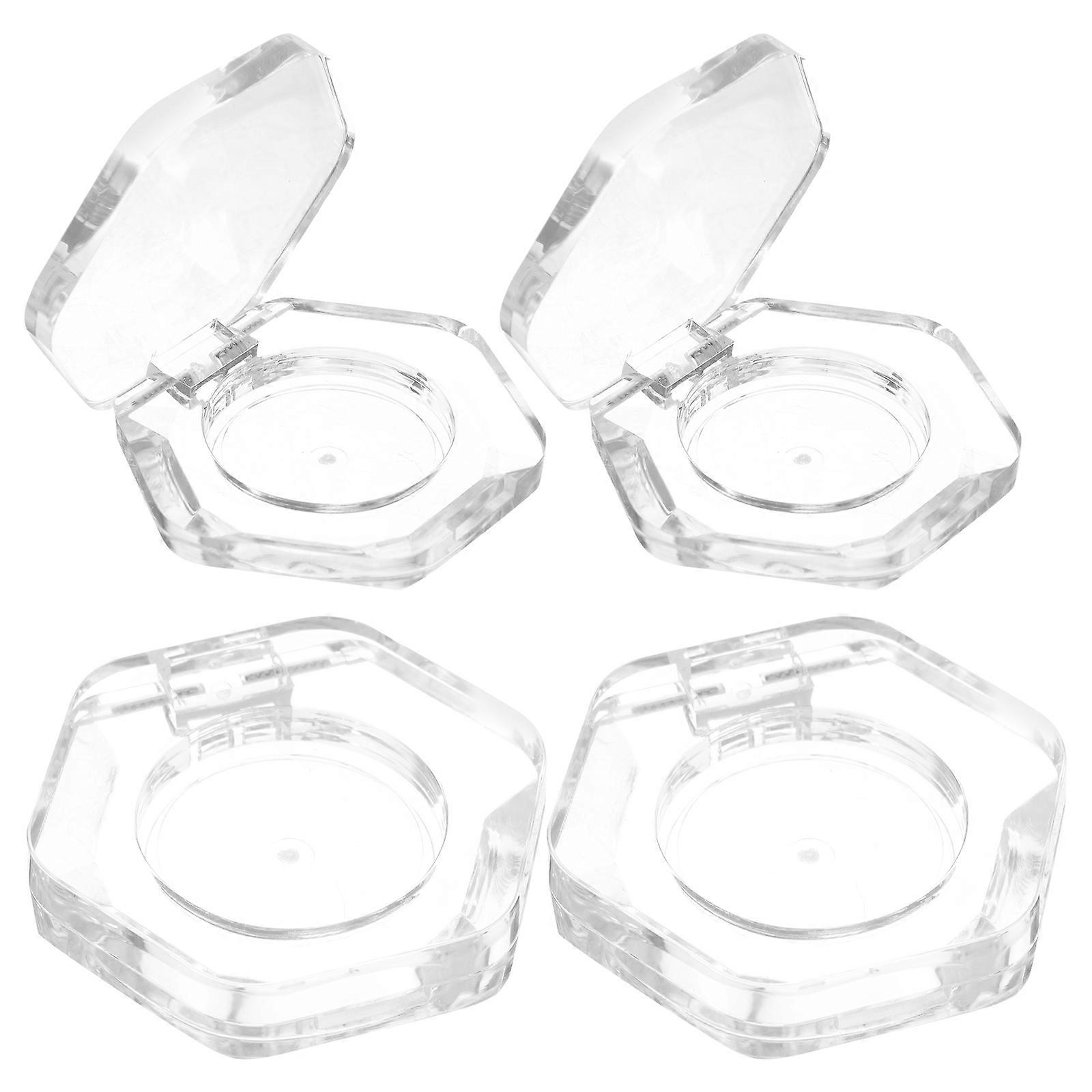 Transparent Hexagon Empty Eyeshadow Pans Containers for Storage 16Pcs