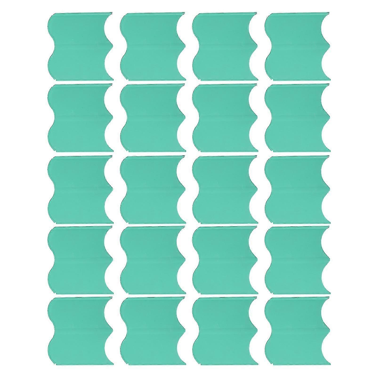 20PCS Green Interlocking Lawn Edging Kit, Weatherproof PP, 815g