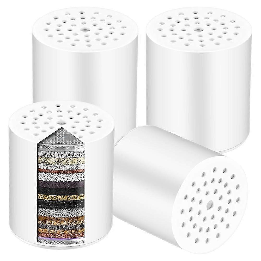 4PCS 20 Stage Shower Filter Replacement Shower Filter Elements with Vitamin C Shower Head Replacement Filter