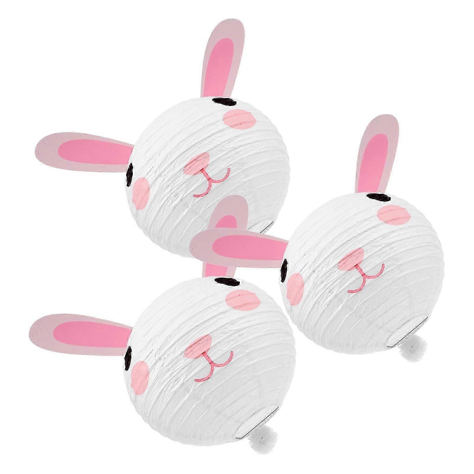 Easter Easter Party Lantern Decor Bunny Paper Hanging Lanterns 3Pcs