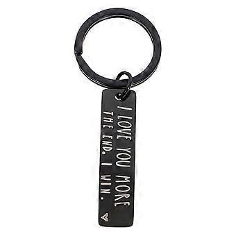 Black Stainless Steel Key Ring for Couple Keychain Decoration