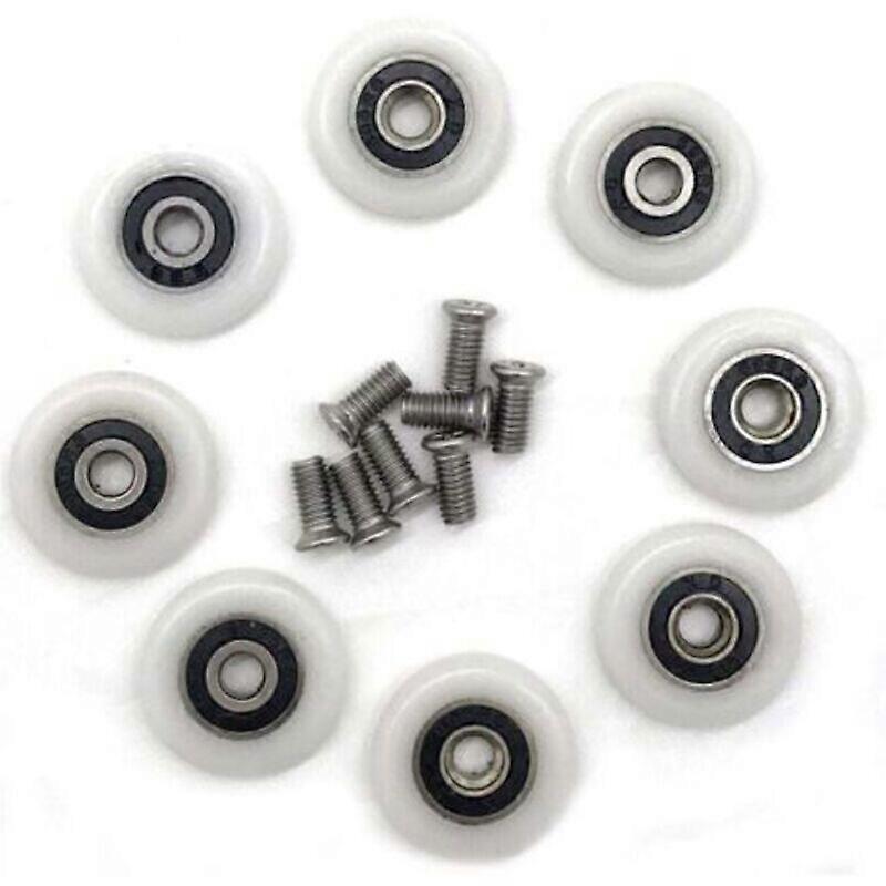 8 shower door rollers (23mm with screws)