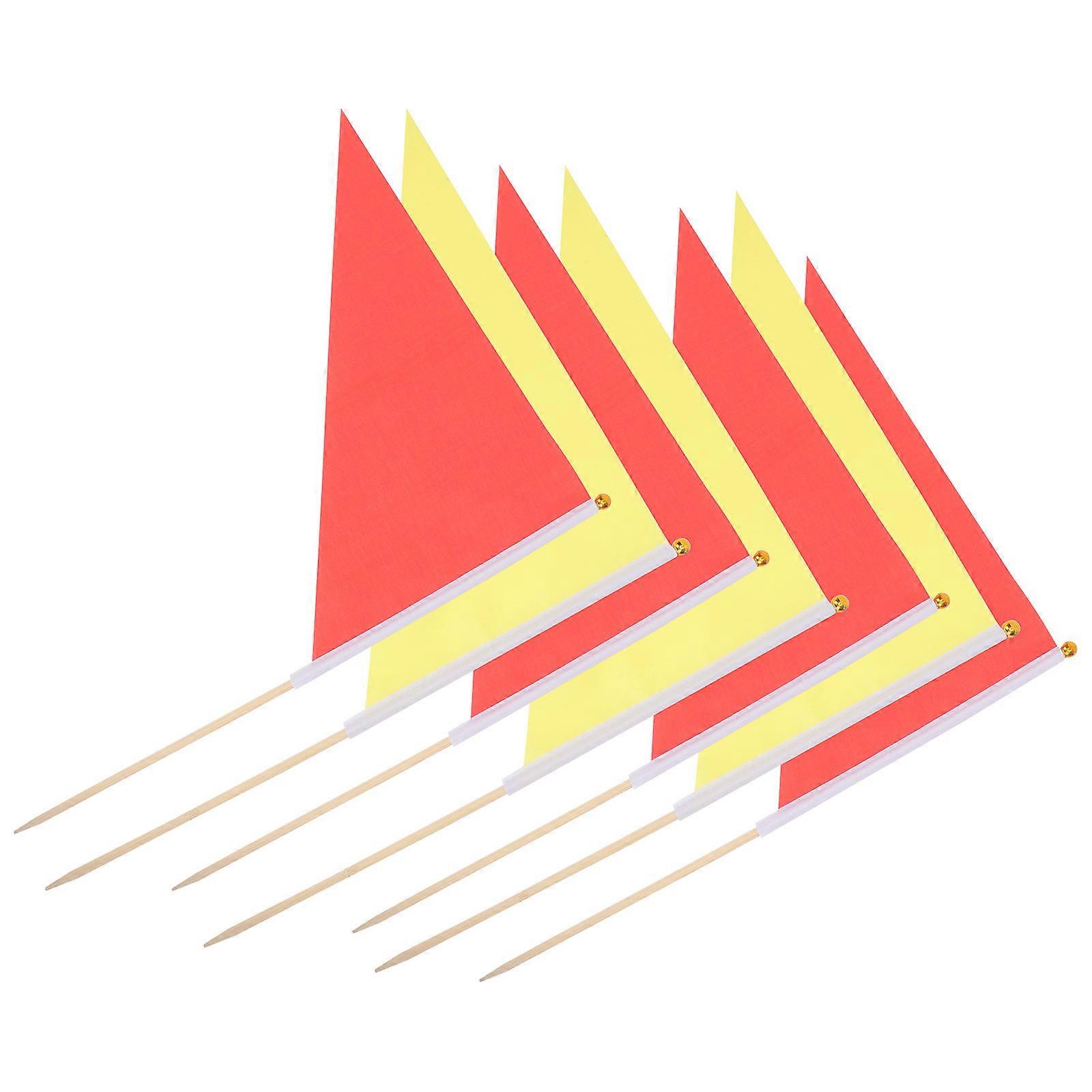 10pcs Marking Flags Lawn Marker Flags Triangle Flags Survey Flags Boundary Flags