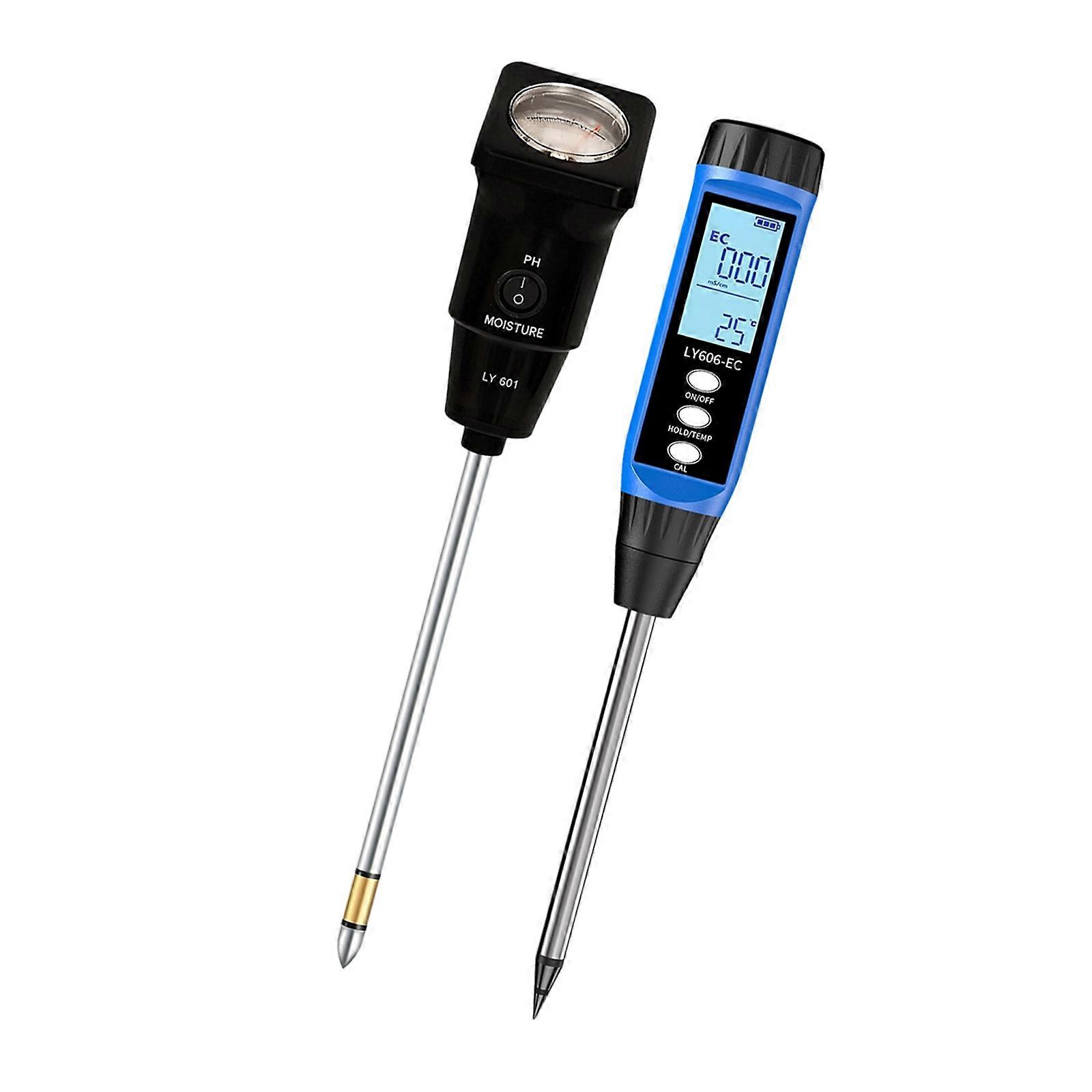 Soil Acidity And Temperature Tester with Temperature Display For Farm Greenhouses And Home Garden Multicolor