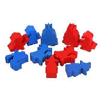 10pcs Holz Schachfiguren Kleine Schachfiguren Unterhaltung Brettspiel Zubehör Gemischter Stil