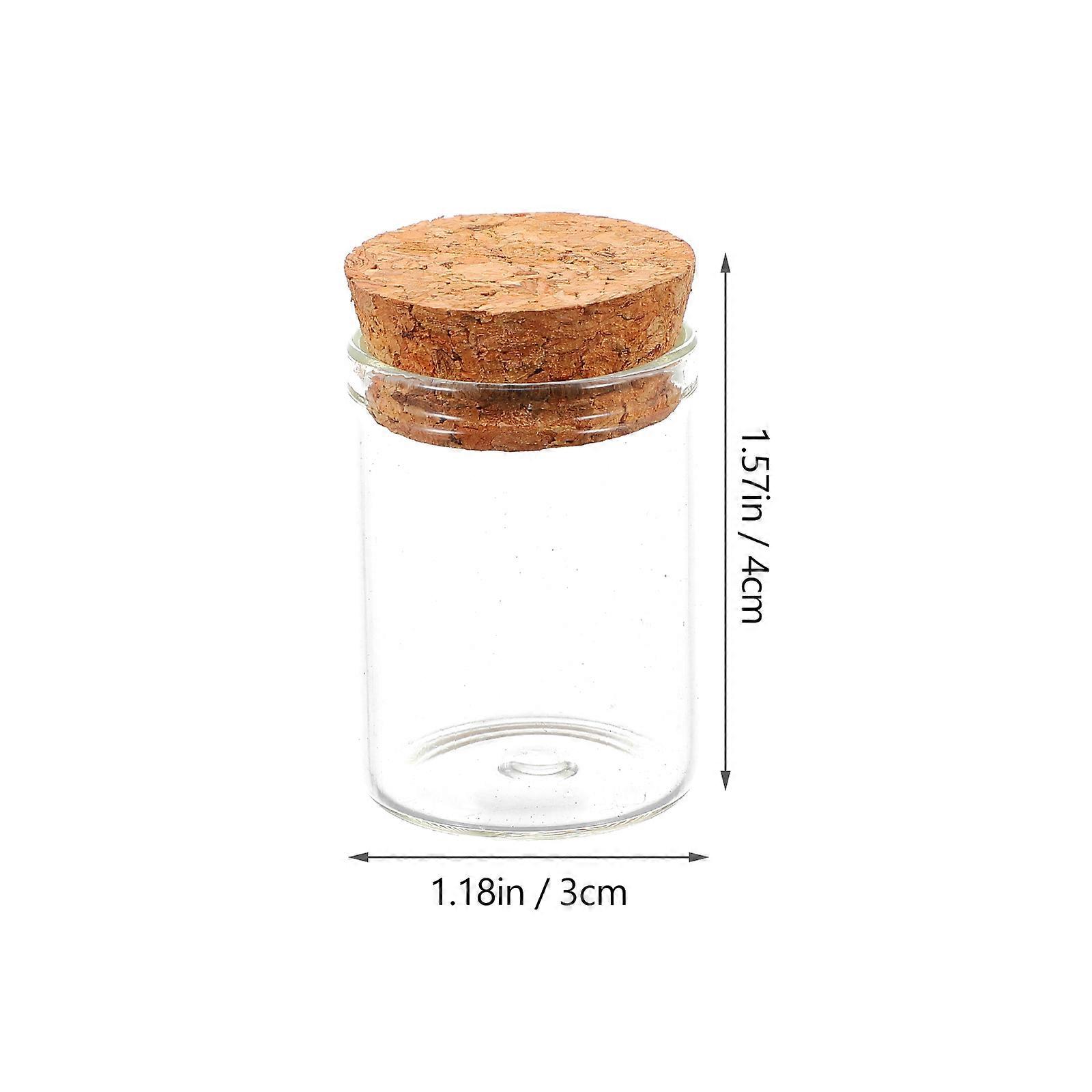 20pcs Scientific Experiment Test Tubes Pollen Storage Container with Cork