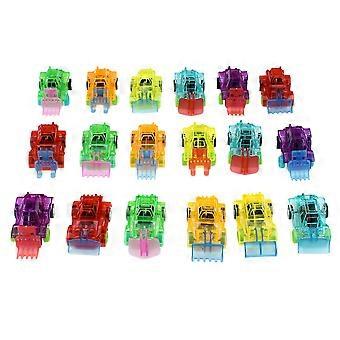 Brinquedo de construção com veículos de plástico e inércia para crianças, 8 peças de veículos em cores sortidas.