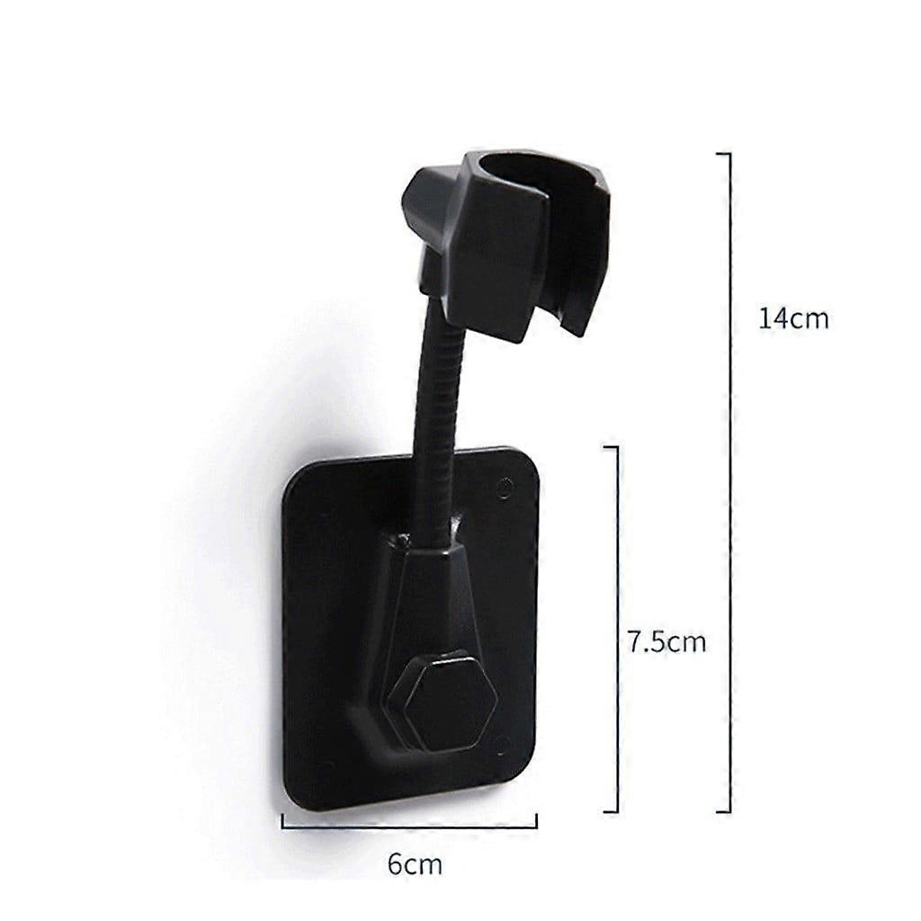 Self-Adhesive Wall-Mounted Multifunctional Universal Adjustment Shower Bracket, Black