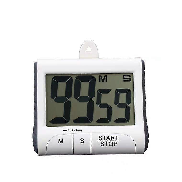 Mini Kitchen Electronic Positive and Negative Countdown Timer Digital Countdown Timer with Stopwatch, White