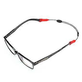Universal Fit Silicone Rope Adjustable Safety Eyewear Eyeglass Sunglass Glasses Strap Band Cord Chain for Outdoor Sports (Red)