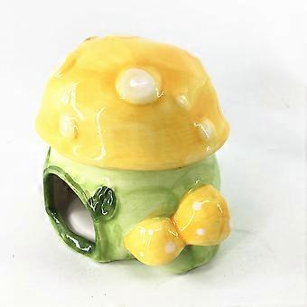 Ceramic Pet Nest Mushroom Shaped Hamster Bed for Summer Cooling 2Pcs