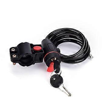 Mountain Bike Anti-Theft Cable Lock with Key for Outdoor Equipment