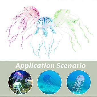 Jellyfish Figurine for Decoration 6Pcs Silicone Marine Animal Set
