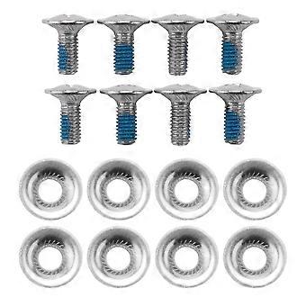 Snowboard Binding Screw Set Include 8 Pieces Snowboard Mounting Screws and 8 Pieces Snowboarding Screw Washers