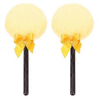 2Pcs Body Powder Puff Handheld Fluffy Powder Puffs Body Powder Puff with Handle for Body
