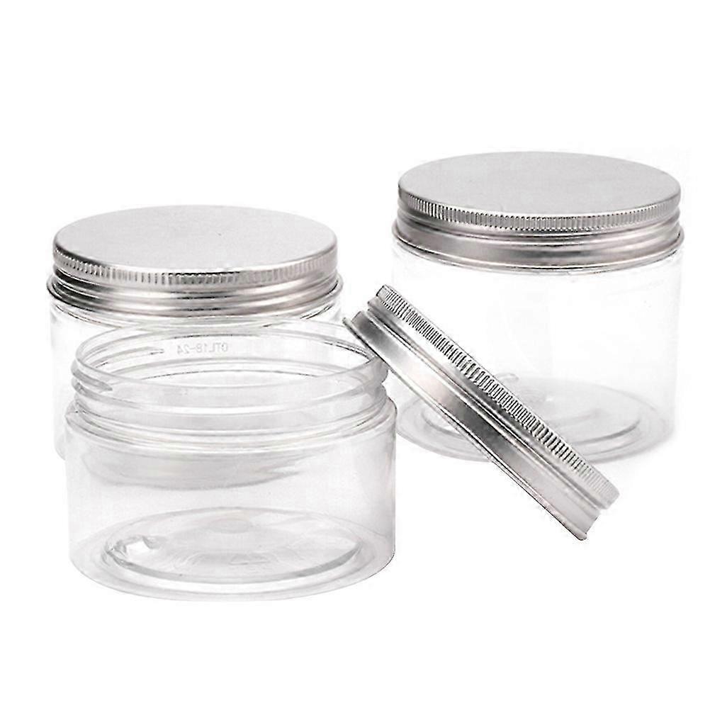 Plastic Cream Sample Jar Round Ointments Jars for Storage 6Pcs Silver