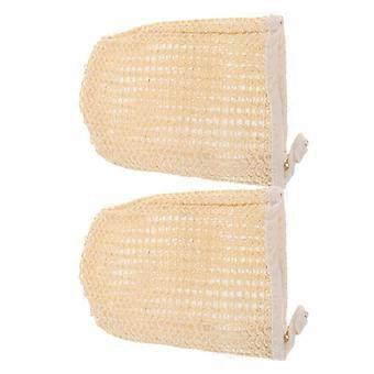 Sisal Bathing Gloves 2Pcs Shower Exfoliating Gloves for Dead Skin Scrubber