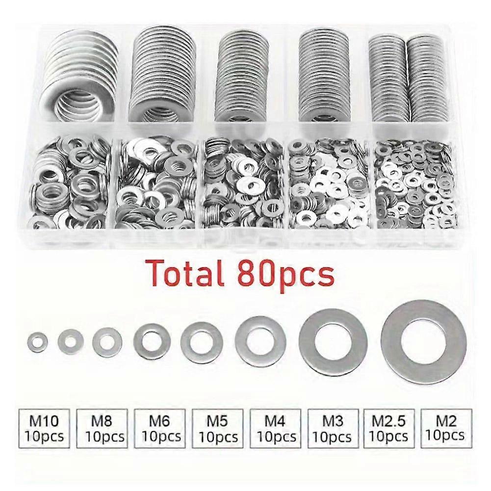 Flat Washers Kit Organized Transparent Case Easy Identify Quick Access