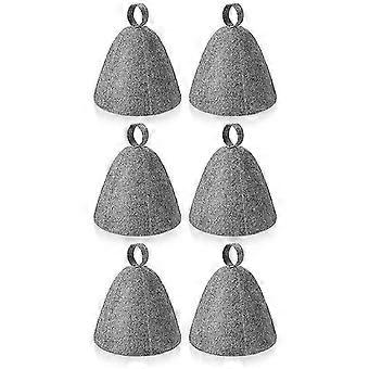 6pcs Sauna Cap Absorbent Felt Bath Hat Head Protection for Steam Room Shower Sauna