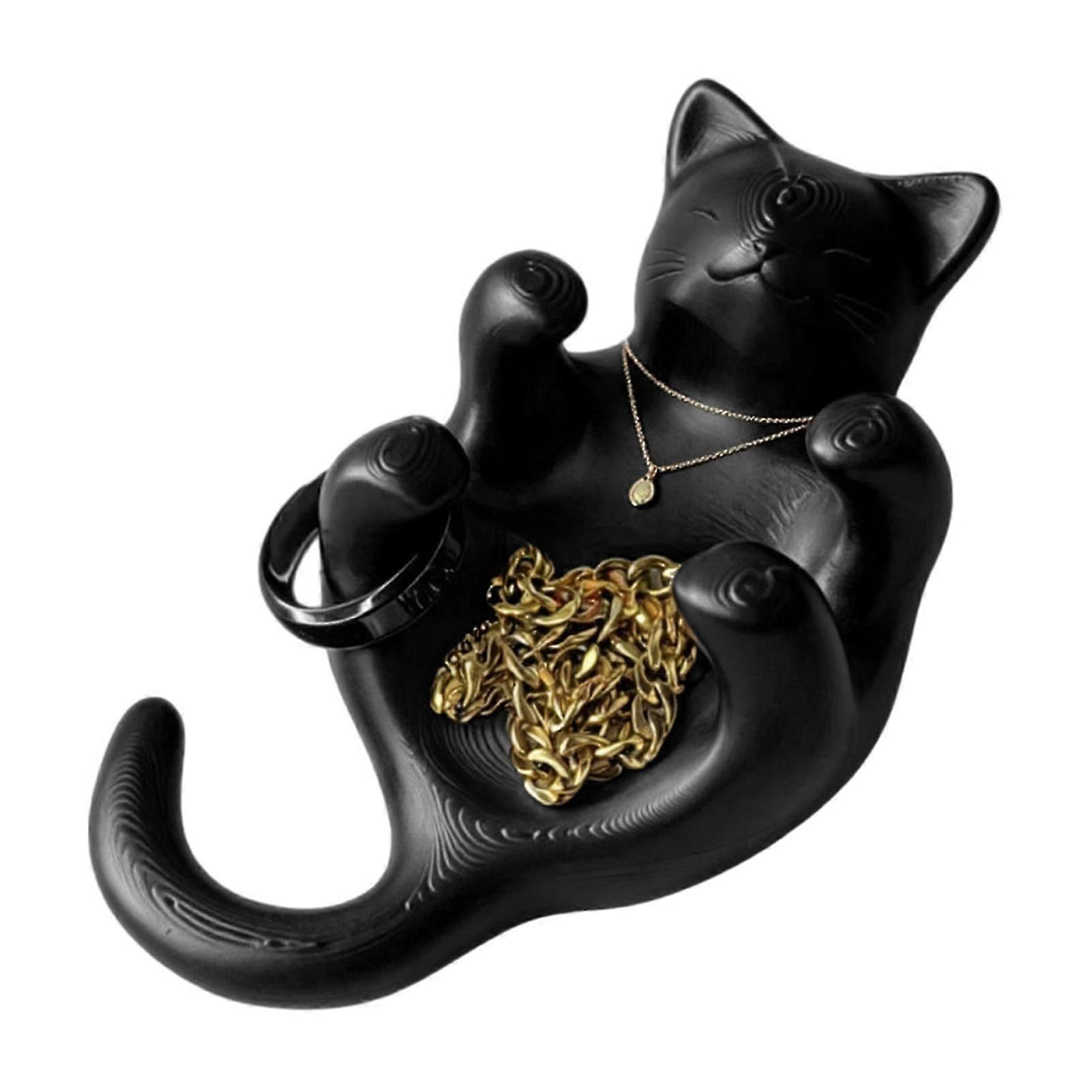 Small Storage Tray  Lying Kitten Design for Bracelets & Items
