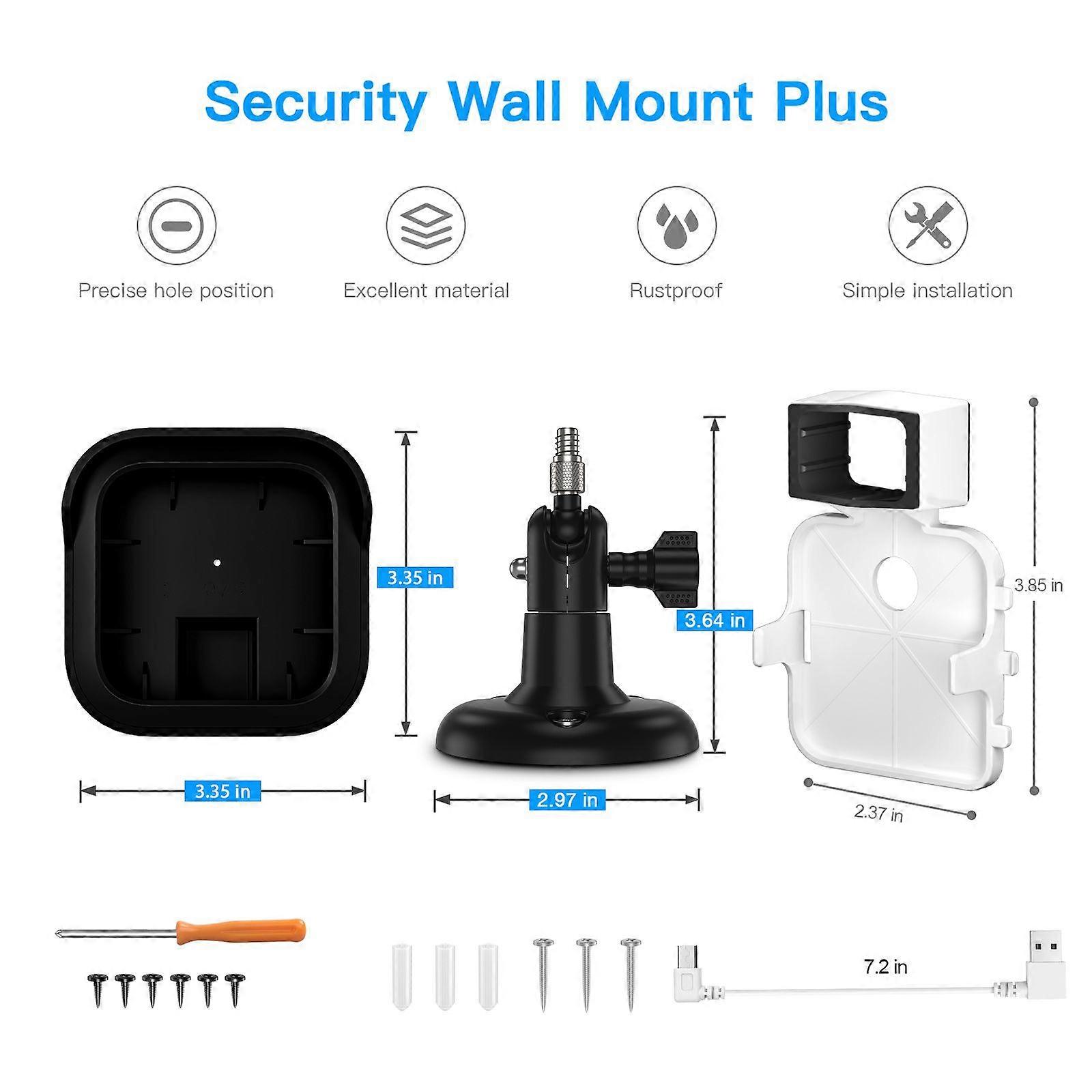 2PiecesDF1079+1021+DF1005OutdoorSecurityWallMountPlusWeatherproofProtectiveCoverand360DegreeAdjustableMountLock