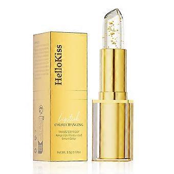 Gold Foil Temperature Color-Changing Lipstick - Transferproof Metallic Shimmer Lip Balm for Mature Women