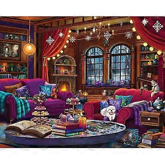 Jigsaw Puzzle Cozy Indoor Winter Scene Puzzle CYQL-1317