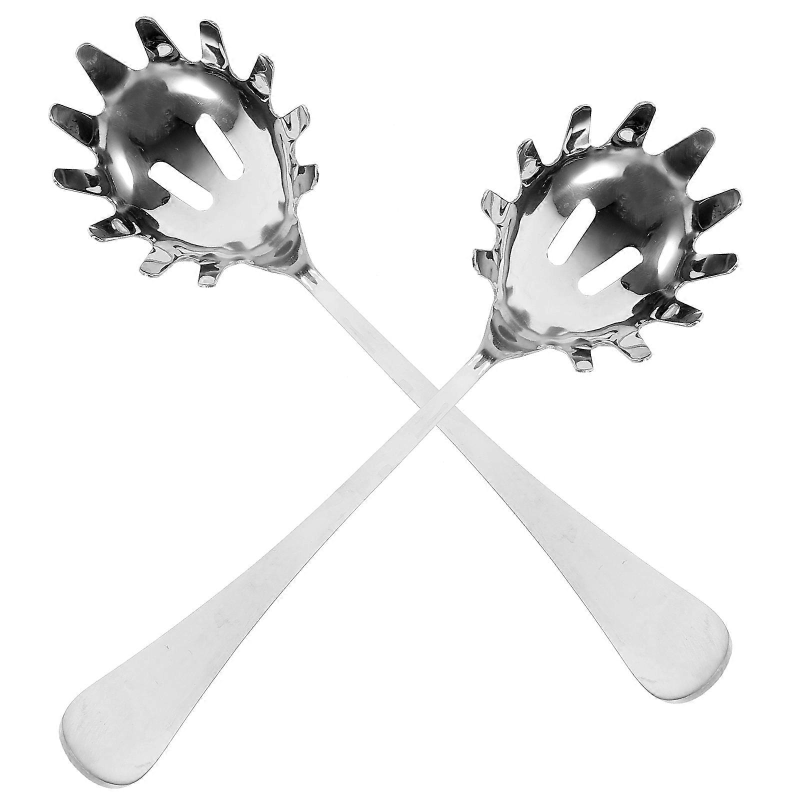 Stainless Steel Spaghetti Spoon Server for Serving Spaghetti 2Pcs Silver