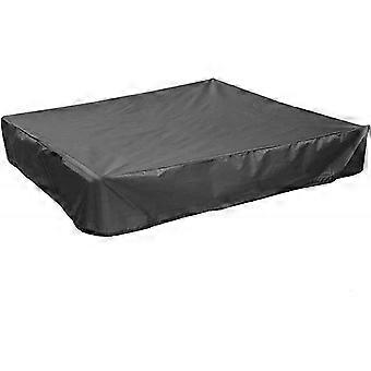 Wasserdichte Sandkastenabdeckung - mit Kordelzug - schwarz - 125 x 125 x 20 cm - für Sandkasten Pool Terrasse Gartenplatz - Oxford Tuch - wasserdicht