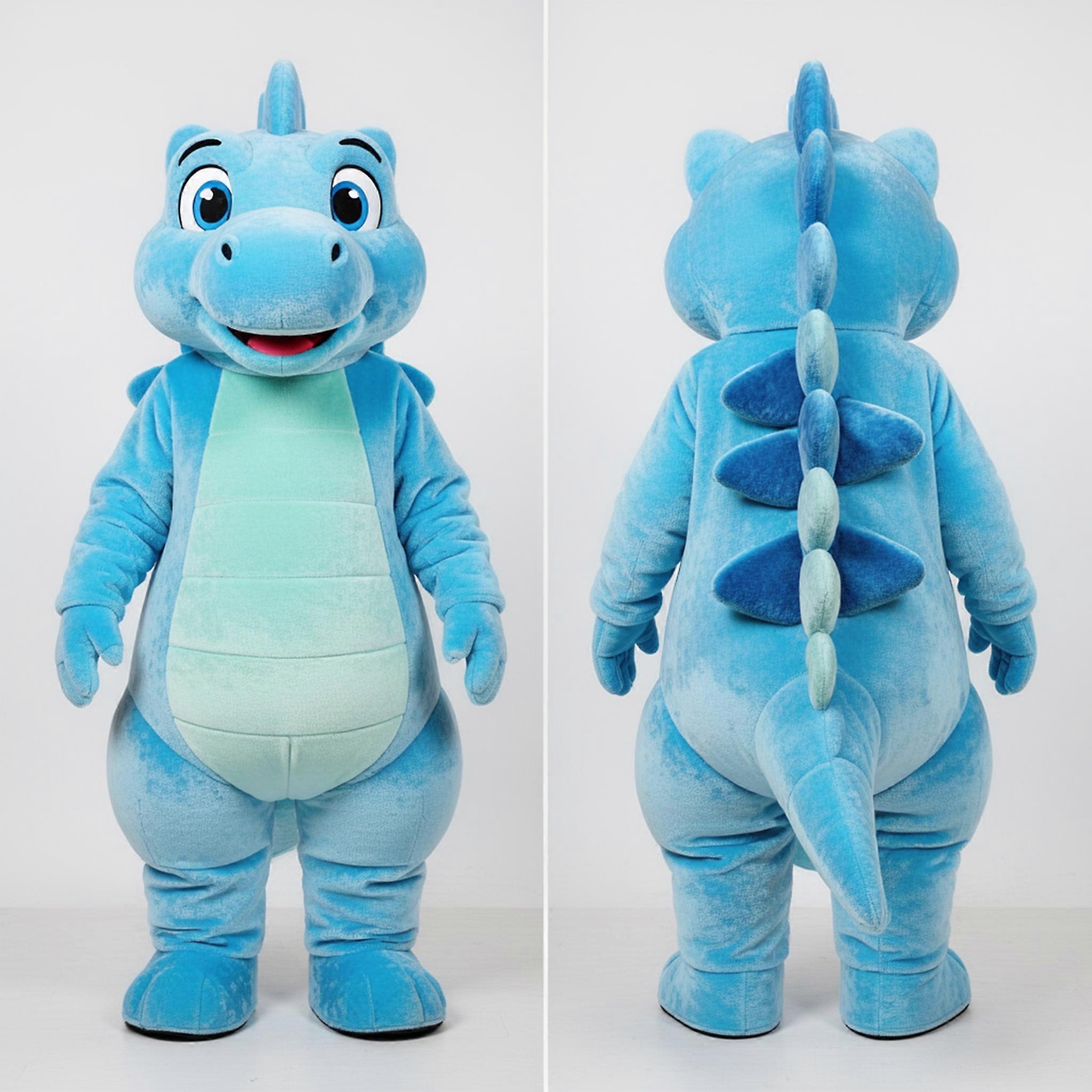 MASTICOT Sky Blue Rounded Stegosaurus Mascot