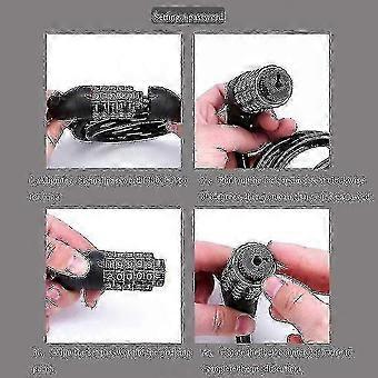Children's Bicycle Lock 10mm Steel Cable Combination Lock 5-Digit Code Waterproof Anti-Rust 1.2m Length for Kids Bike Scooter