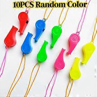 10-Pack Loud Pea-less Whistles Bright