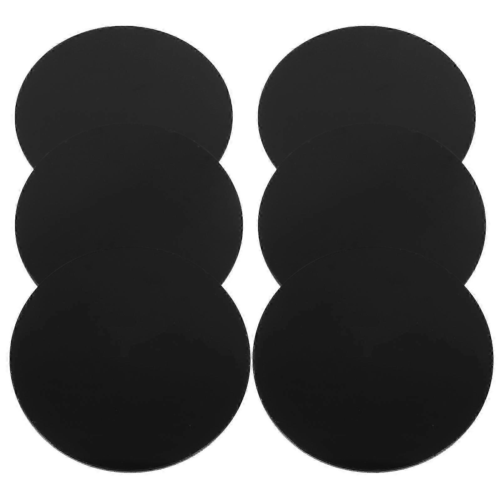 Black Acrylic Miniature Base compatible with Figures Including 10Pcs Circular Plates