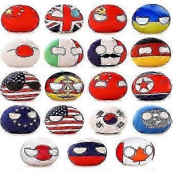 2025 19pcs Country Balls Plushies Set, 10cm Poland Toys Gifts for Kids Adults
