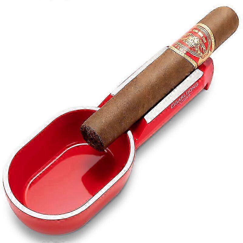 Wide Metal Cigar Ashtray Solid