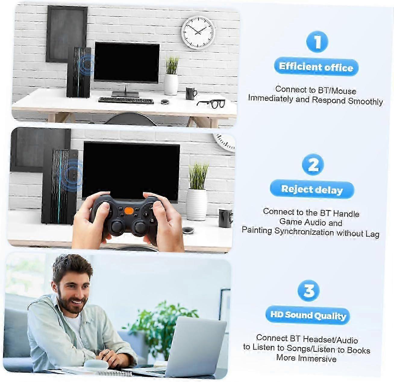 Receiver Wireless Dongle For Laptop Desktop Usb Audio Adapter