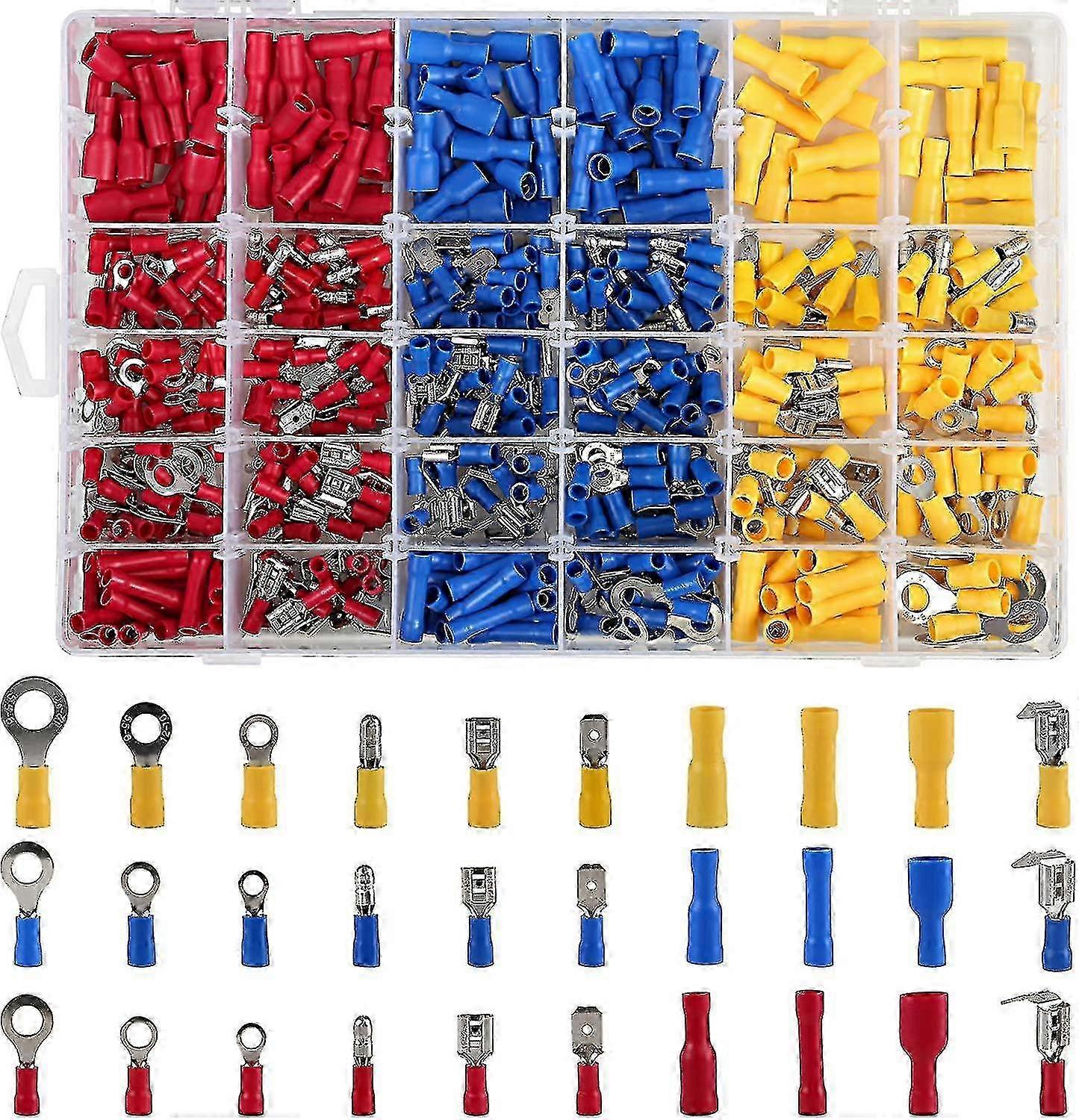 480pcs Crimp Connectors Assortment Box